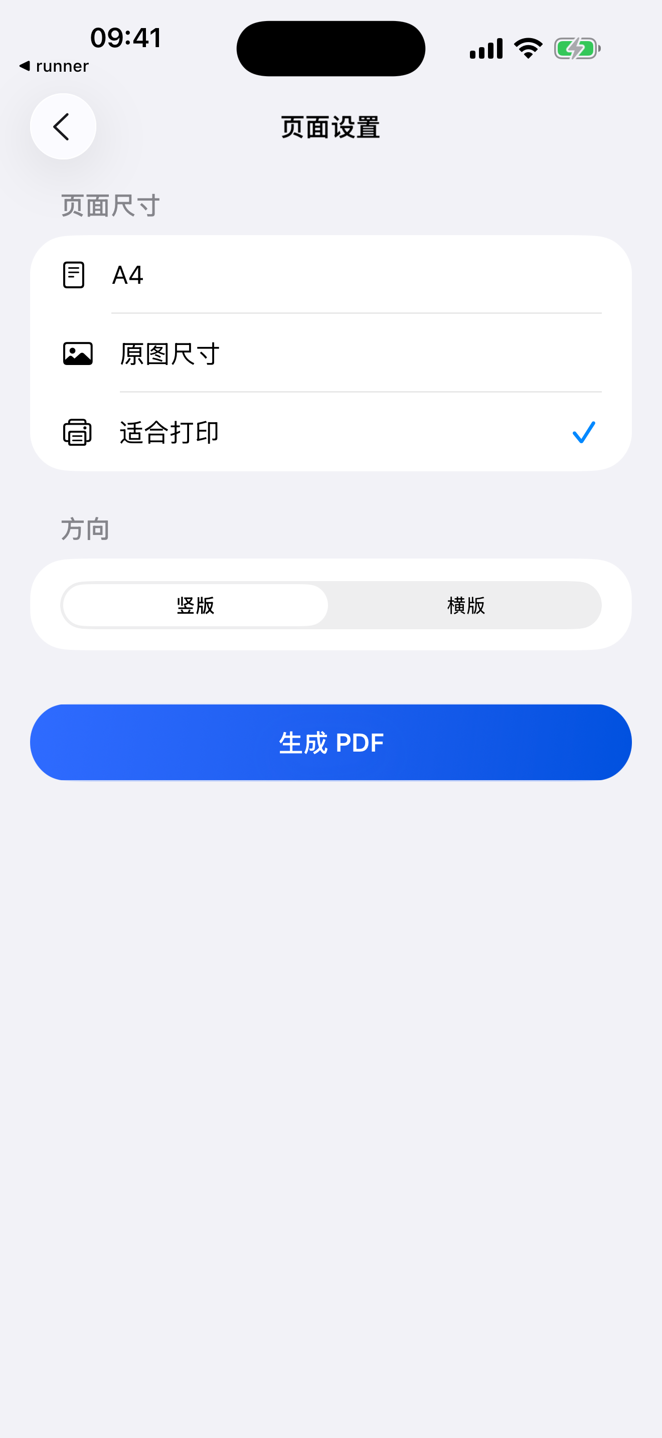 页面设置