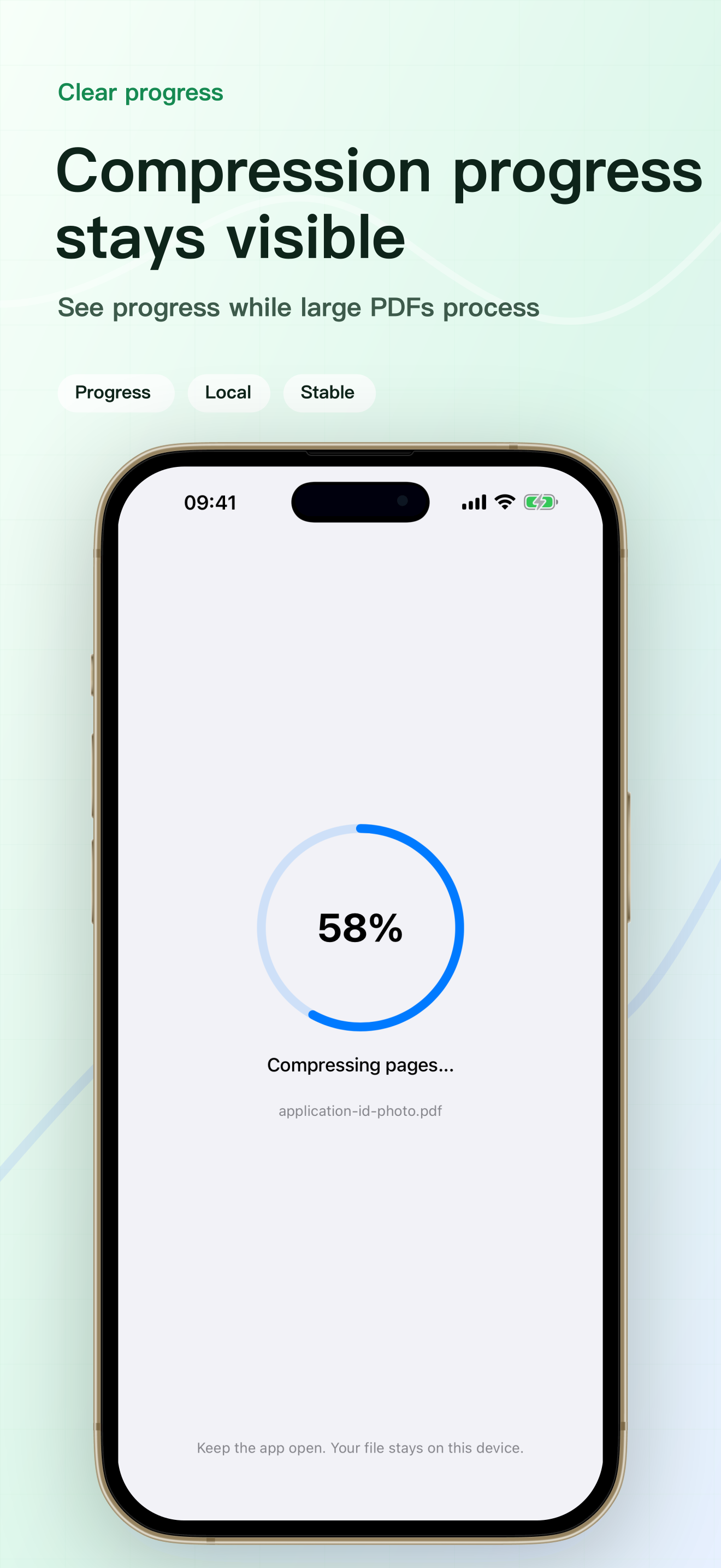 Secure On-Device Compression